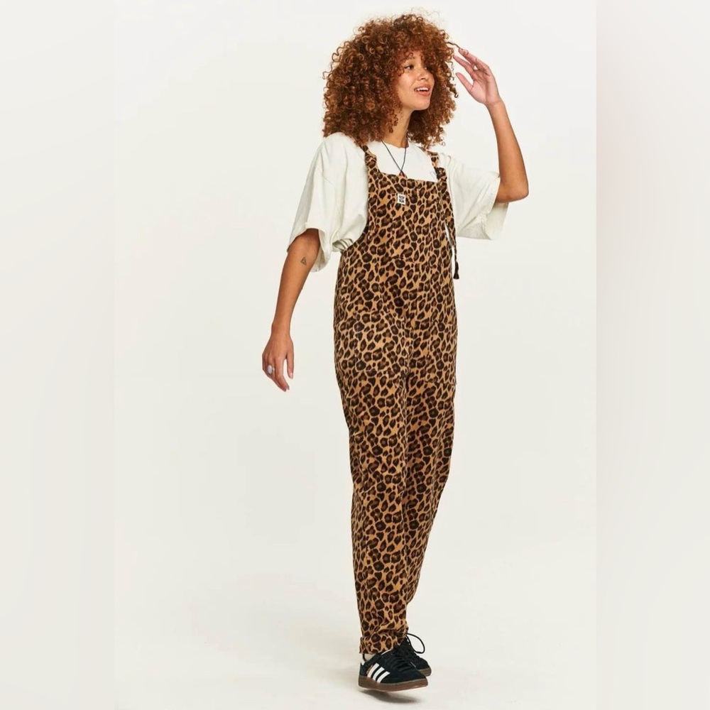 Lucy & Yak Corduroy Leopard Dungarees - Women’s US12